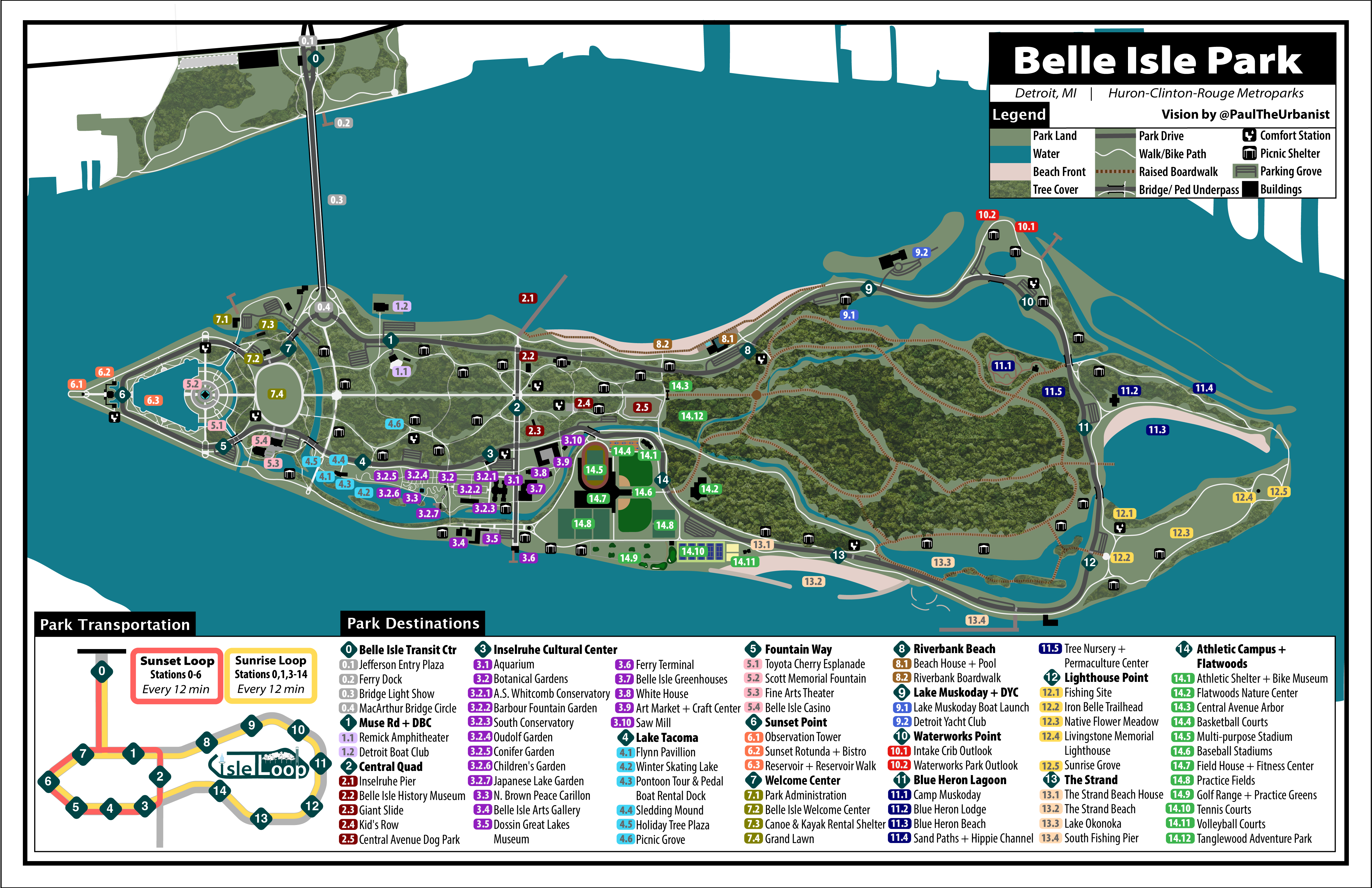 Map: Visioning a Better Future for Detroit's Belle Isle